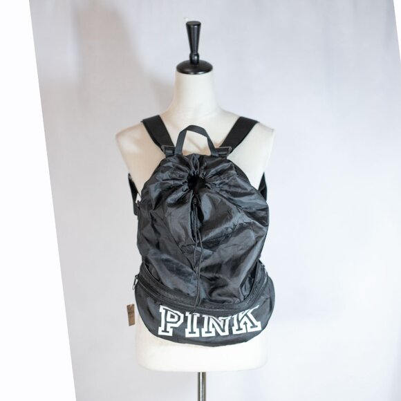 Victoria Secret PINK Convertible Backpack Fanny Pack Black NWT - Picture 9 of 12